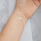 Custom morse code bracelet in white