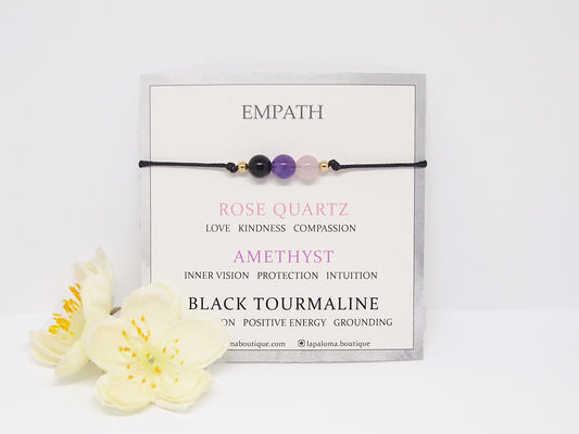 empath protection crystal bracelet