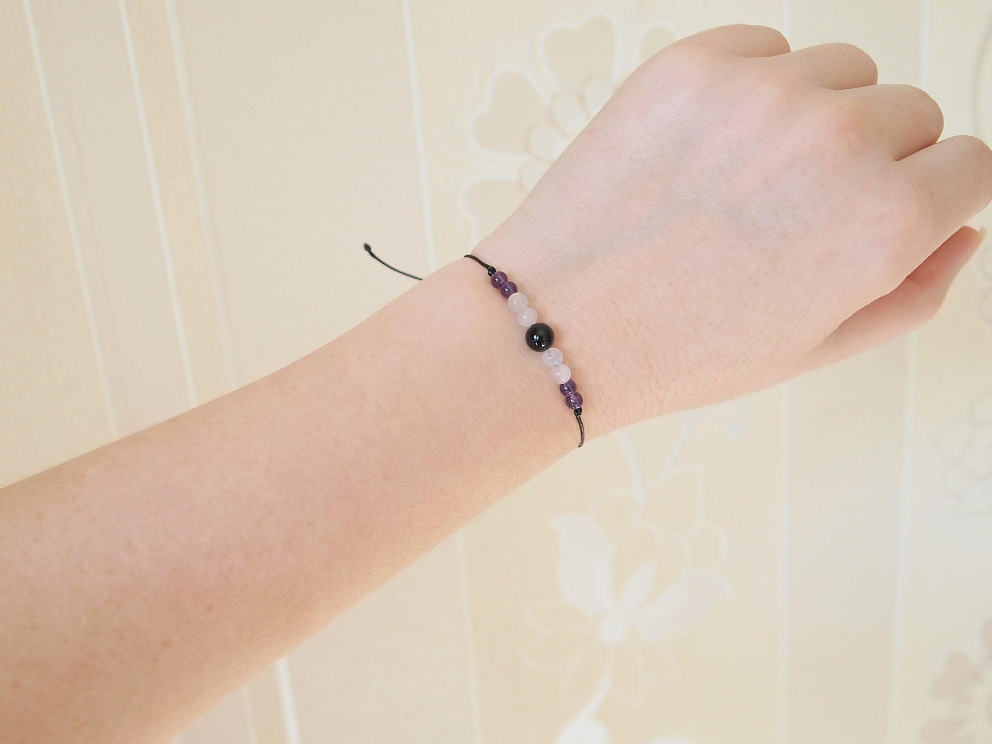 minimalist empath protection gemstone bracelet