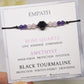 empath protection bracelet with tourmaline