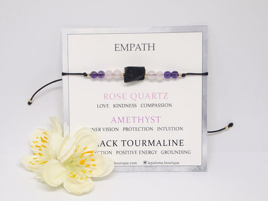 raw black tourmaline empath bracelet