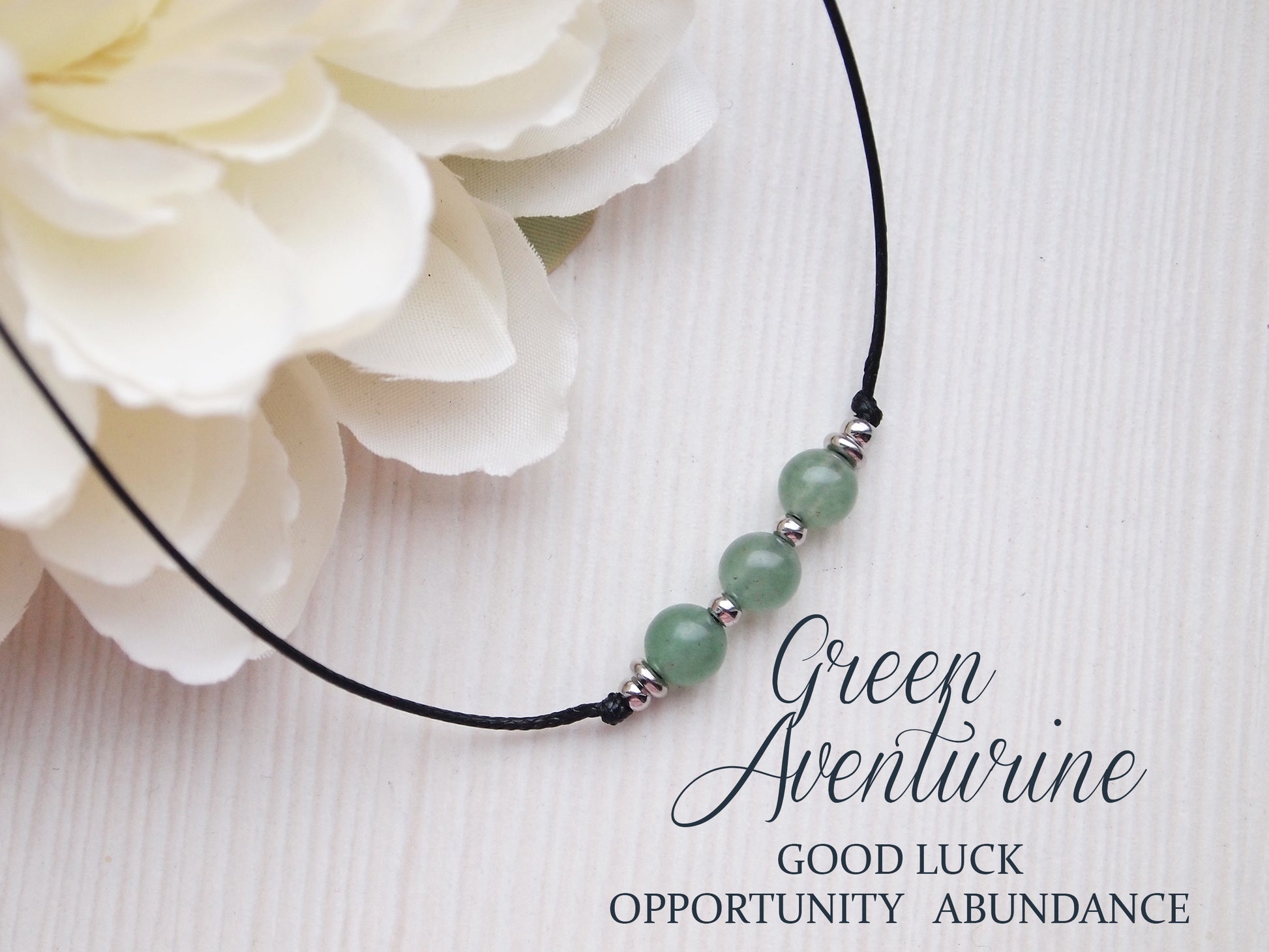 green aventrine necklace, lucky crystal necklace