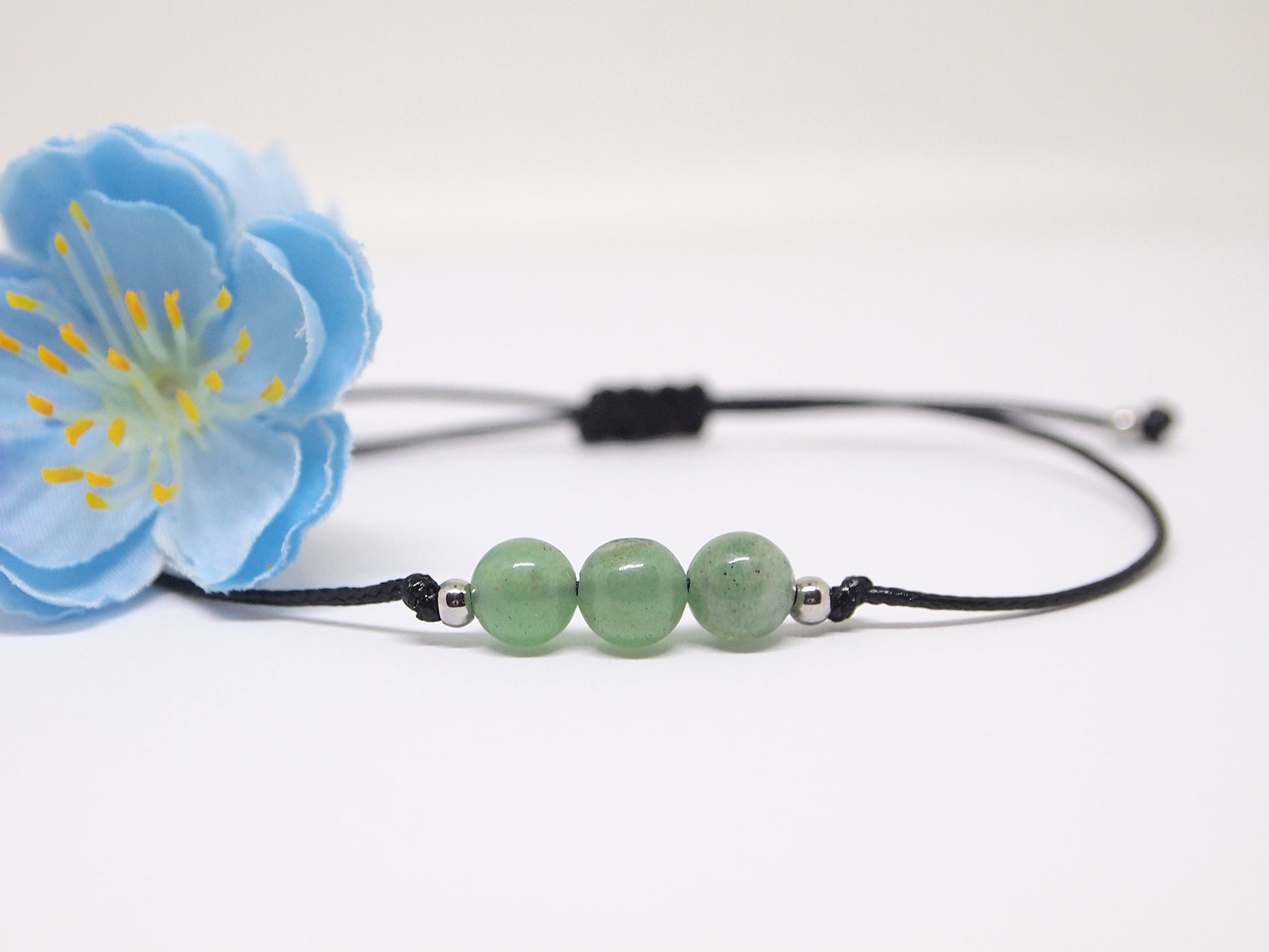 heart chakra gemstones, green aventurine bracelet on cord