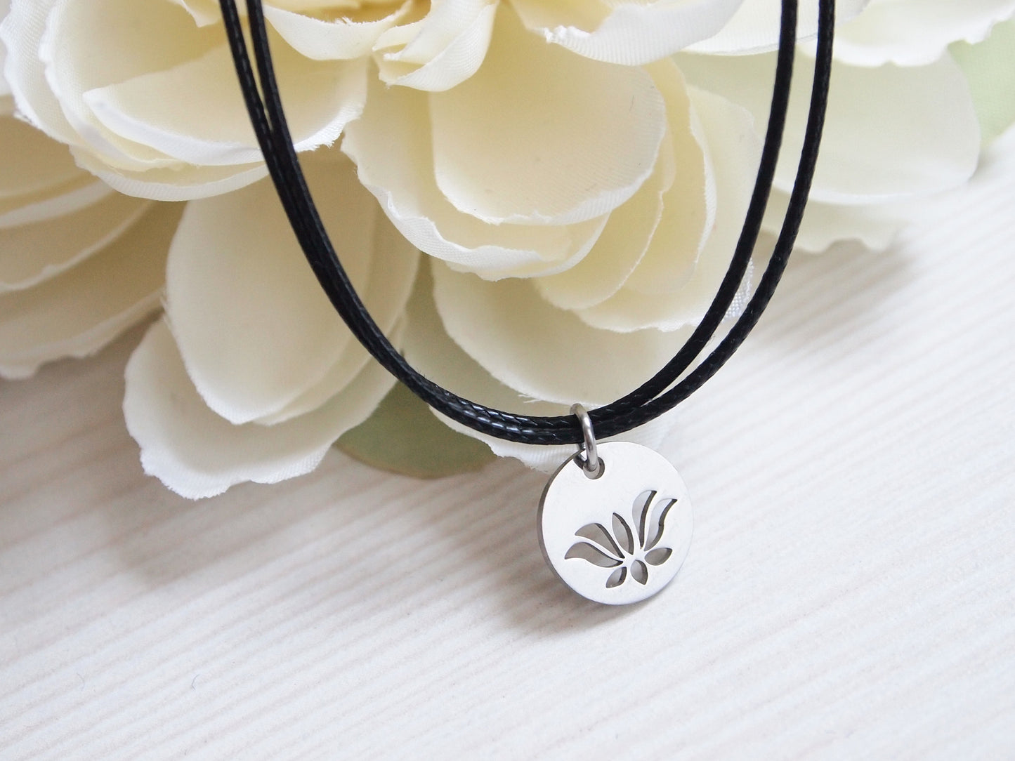 lotus flower choker, yoga lotus necklace