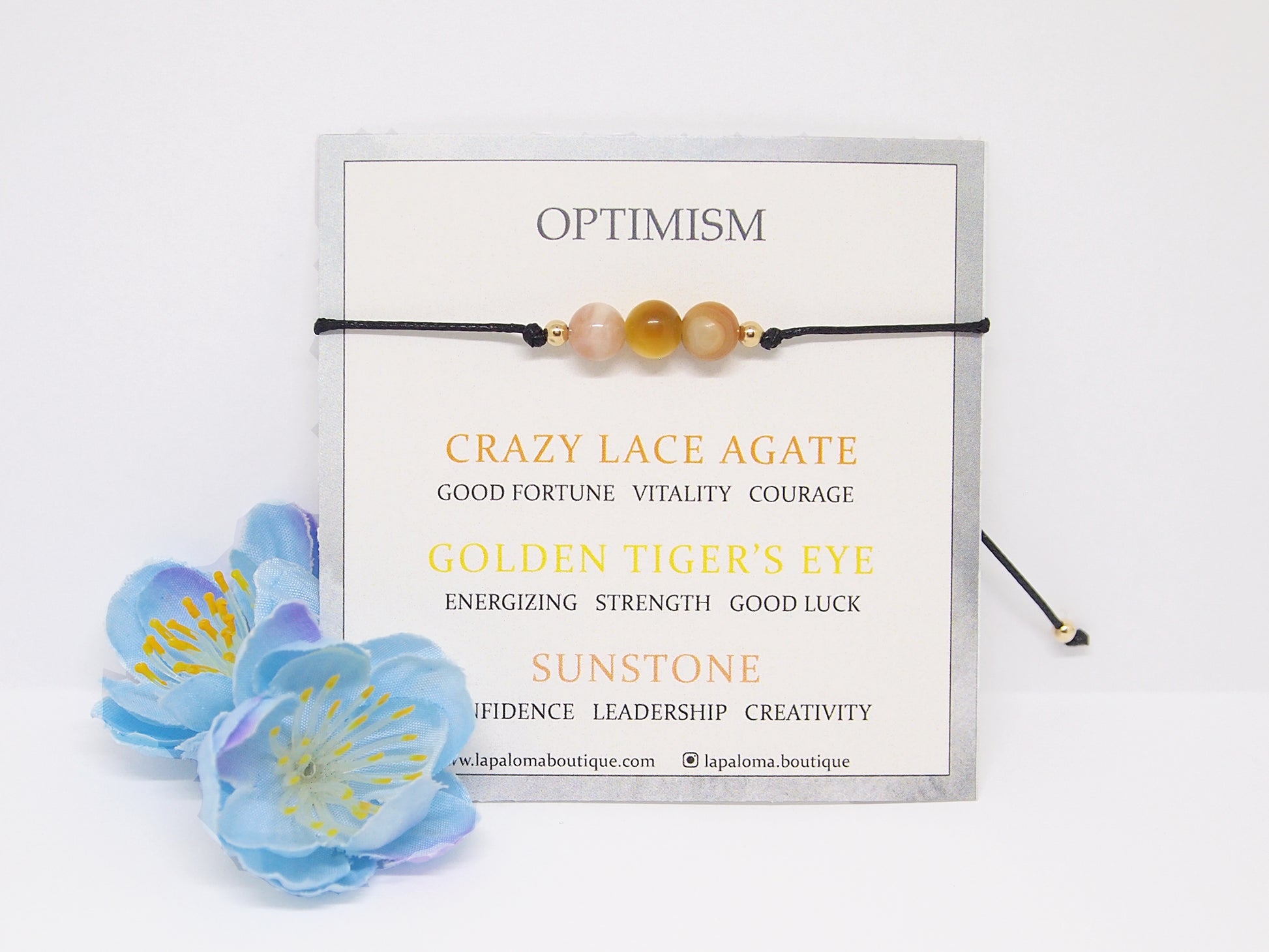optimism gemstone bracelet