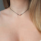 pink opal necklace, peruvian opal choker