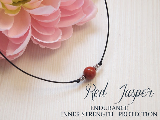 red jasper necklace, protection necklace