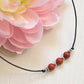 red jasper necklace, beaded crystals choker