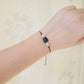 selenite and black tourmaline positive energy bracelet