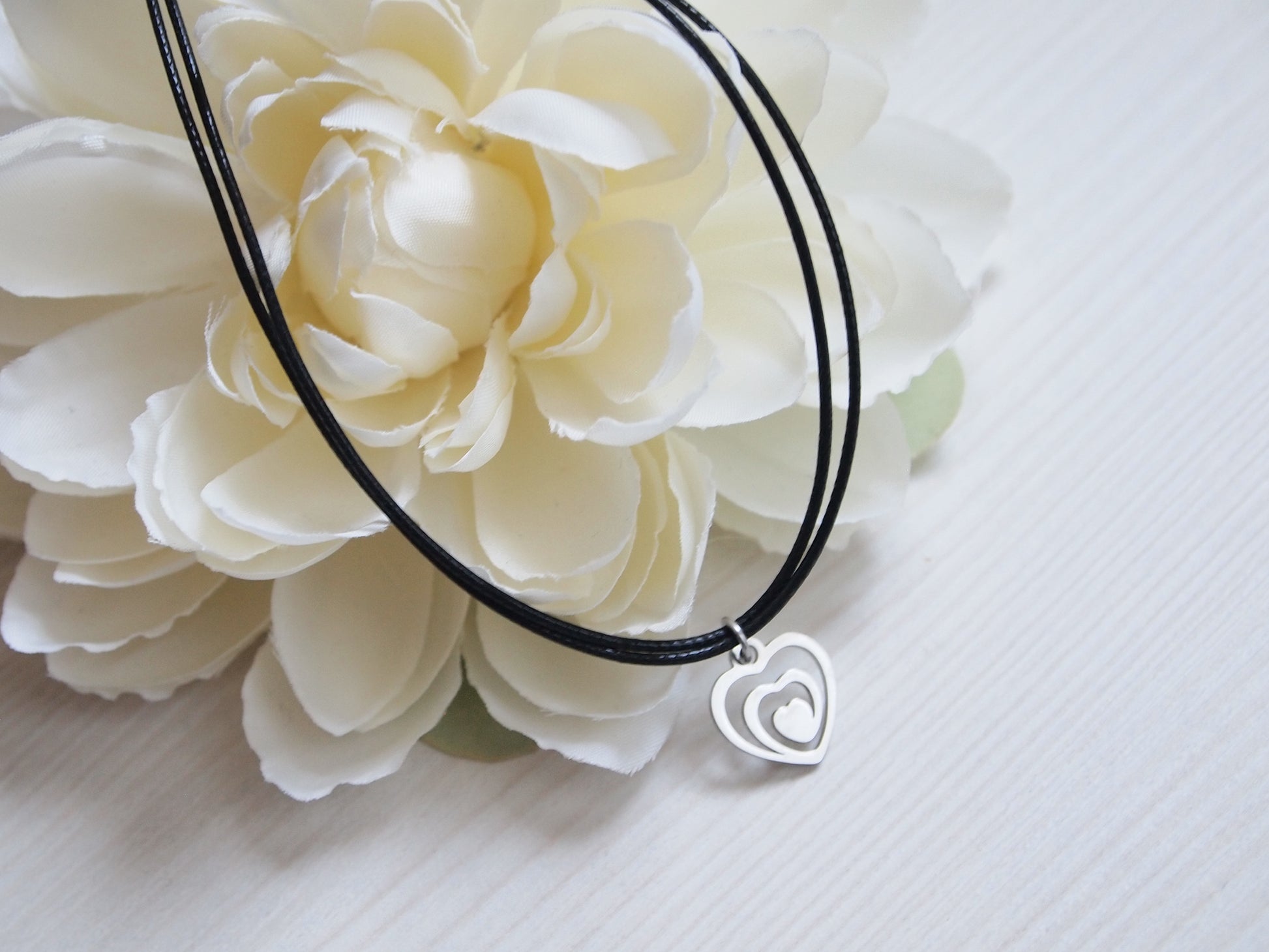 heart cord necklace, girlfriend gift
