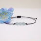 aquamarine bracelet on cord, gemstones for throat chakra