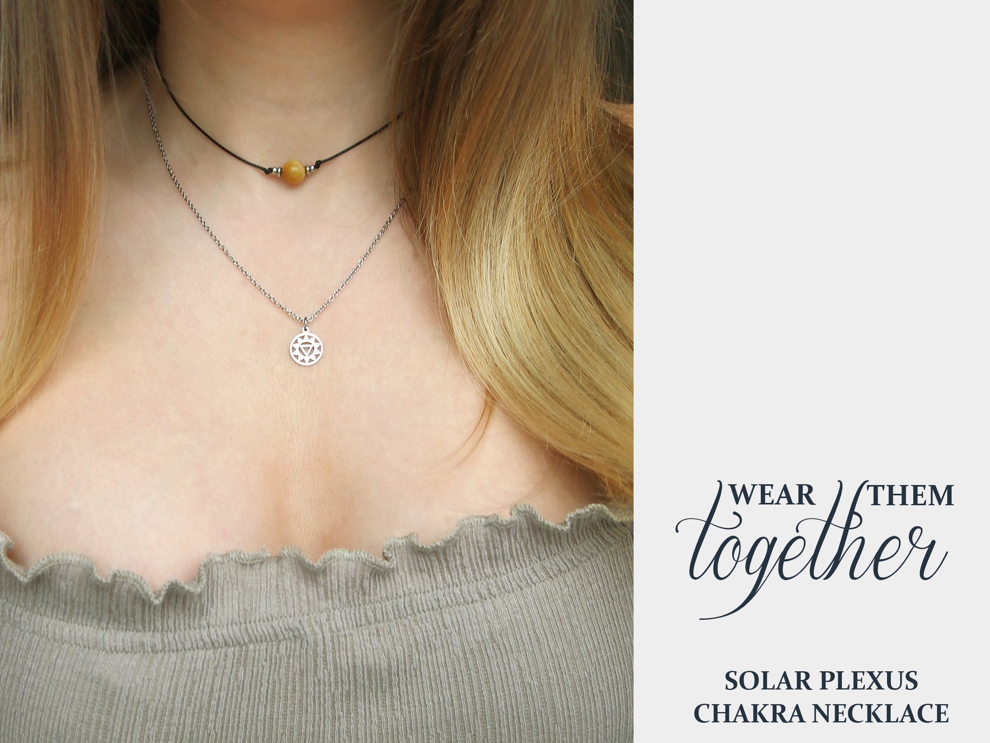 solar plexus chakra necklace, solar plexus crystals