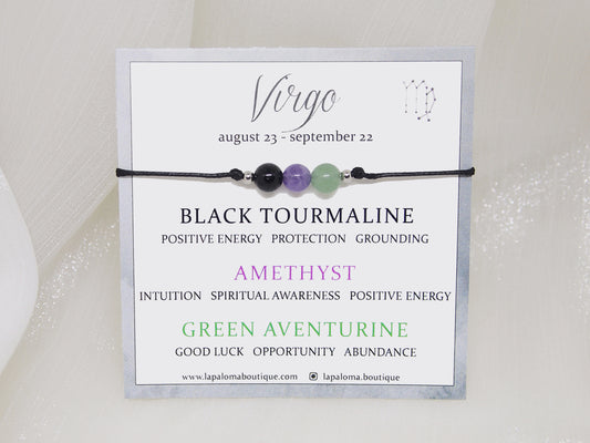 virgo crystal set bracelet, gemstones for virgo