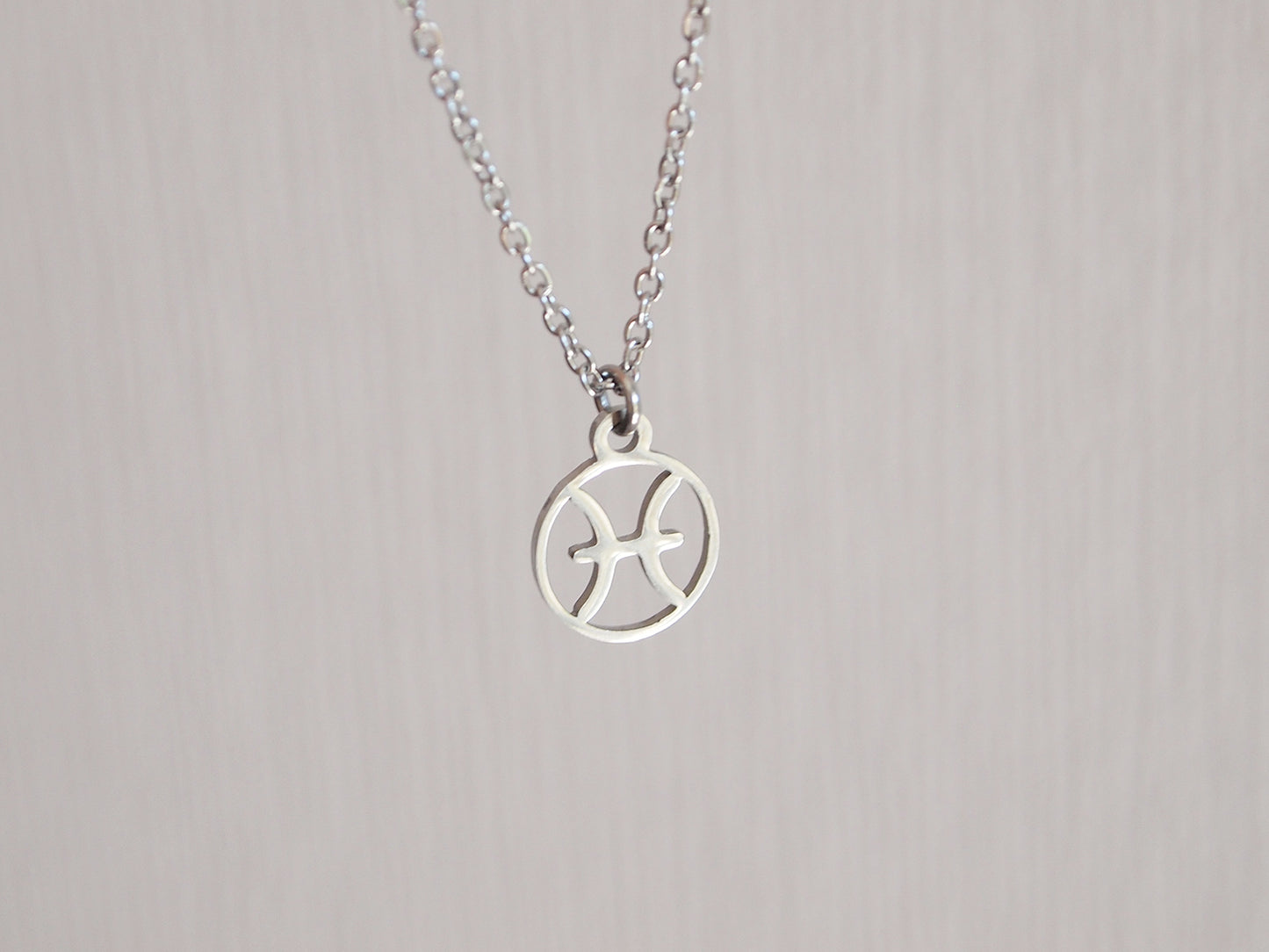 pisces astro sign choker, silver pisces necklace